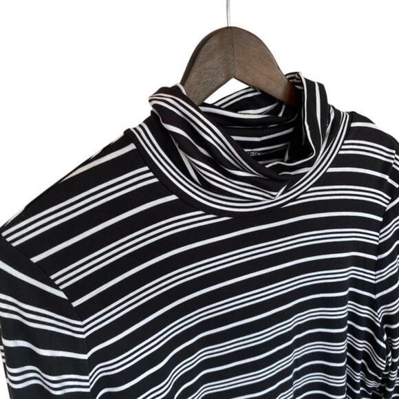 Talbots Petite Thermawarmth Black and White Turtleneck - XL Petite - Picture 2 of 4